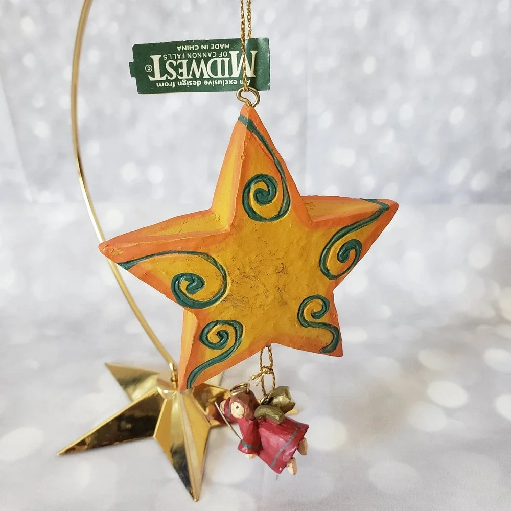 Wish Upon A Star Christmas Ornament Star Angel Midwest Country Decor - Picture 3 of 6